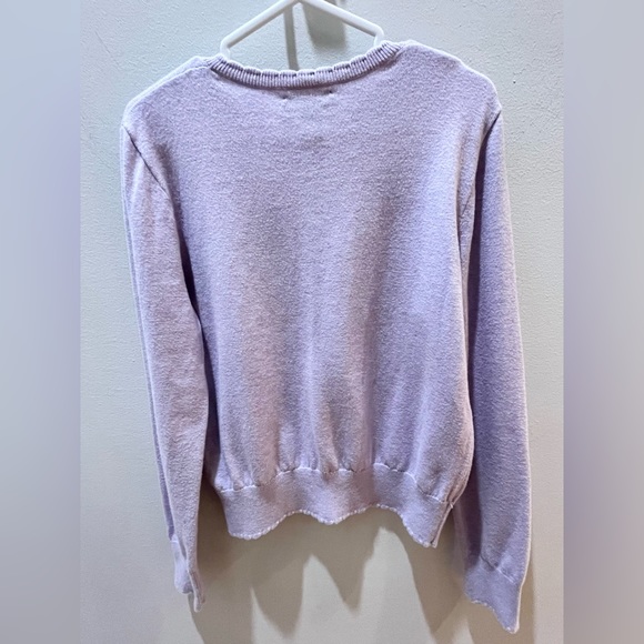 Polo by Ralph Lauren Girls Purple Floral Crewneck Cotton Cardigan Size M 8-10 - Picture 8 of 9